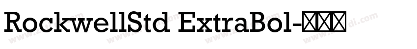 RockwellStd ExtraBol字体转换